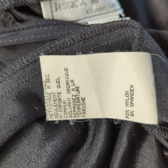 Vintage Jessica McClintock Gunne Sax Ribbed Jersey Long Maxi Dress Black 7/8 - Picture 8 of 10